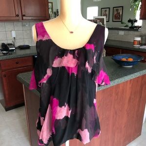 DVF Diane Von Furstenberg Ananas Silk Top - sz 8